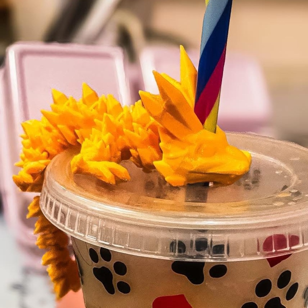 Yellow Dragon Straw Hanger
